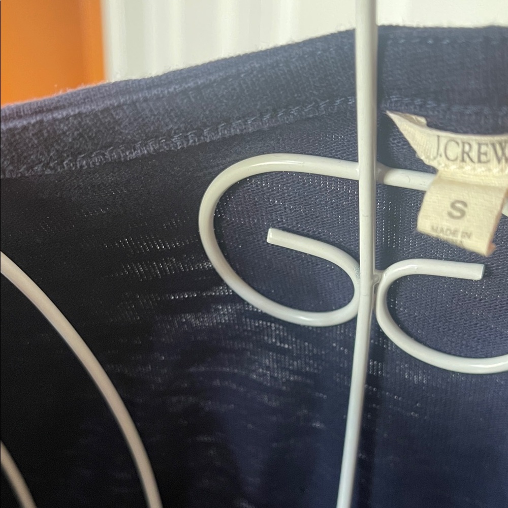 J.Crew Colorblock Dress Size S | Navy & Coral Long Sleeve Dress | Classic Spring - Picture 2 of 10